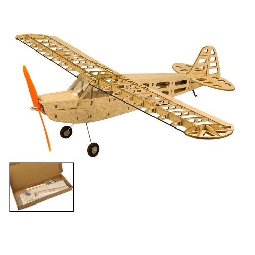 DW Hobby T0801 EP J3 balsa madera 600 mm Wingspan Biplane