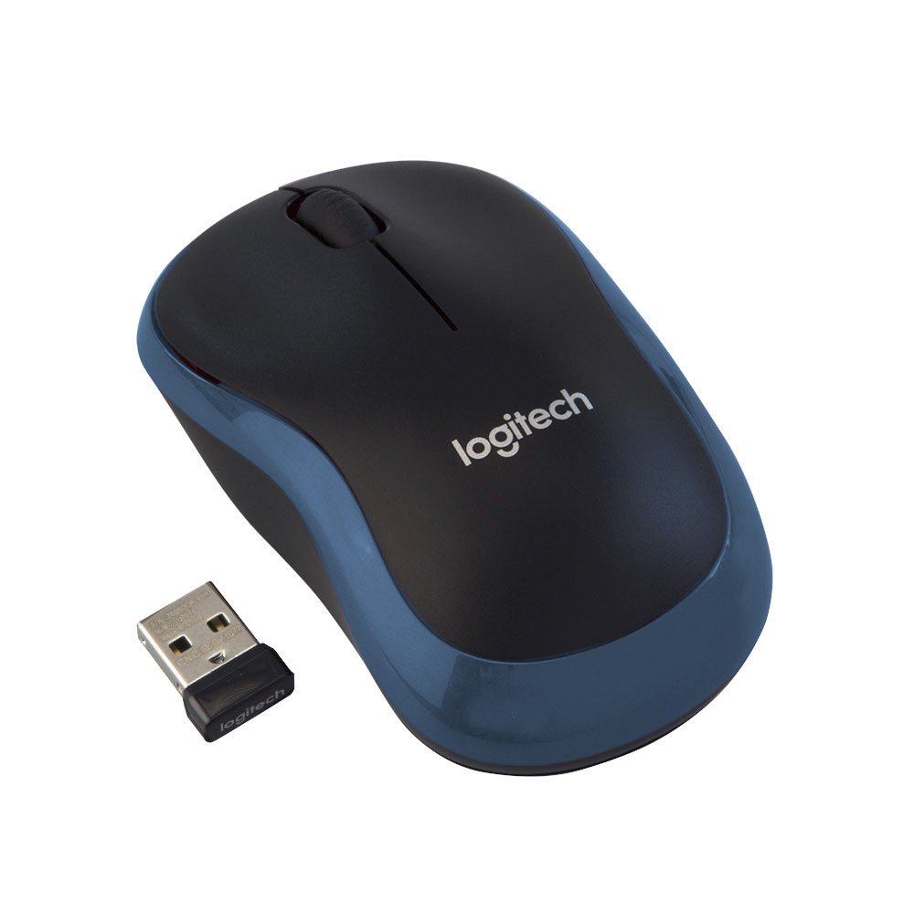 Logitech M185 2.4GHz Wireless Optical Mouse Ultra Compact for PC Laptop and MAC 1000DPI - Blue