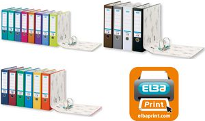 ELBA Ordner smart PP-Papier, Rückenbreite: 80 mm, braun DIN A4, Einband außen PP - innen Papier, Sichttasche mit (10456 BR)