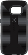 Speck CandyShell Grip Galaxy S7 - Hintere Abdeckung für Mobiltelefon - Polycarbonat, Gummi - Schwarz, Slate Gray - für Samsung Galaxy S7 (75846-B565)