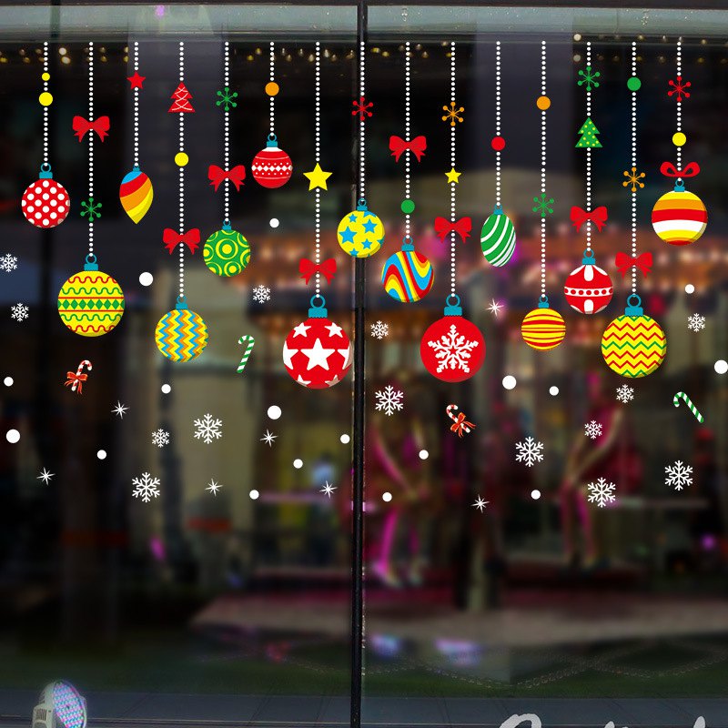 Christmas Ball PVC Window Wall Sticker