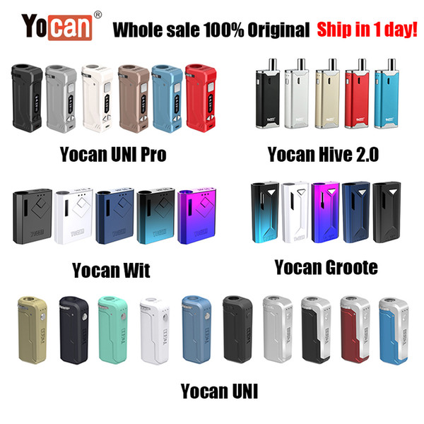 100% Original Yocan Hive 2.0 UNI Pro Wit Groote Kit Wax Dry Herb Pen Vaporizer 650mah Vape Battery E Cigarette Vape Pen Starter Kit