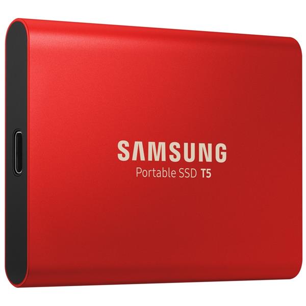 Samsung 500GB T5 USB-C Gen2 Portable SSD Drive (Red) - 540MB/s