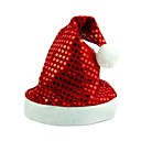 paillettes rouges chapeau de Noël non-tissé chapeau de toile de unisexe