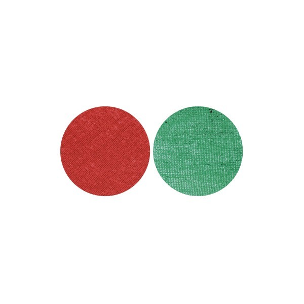 Stoffkreise für Knöpfe mit 22 mm Ø, rot/grün, 50er Set