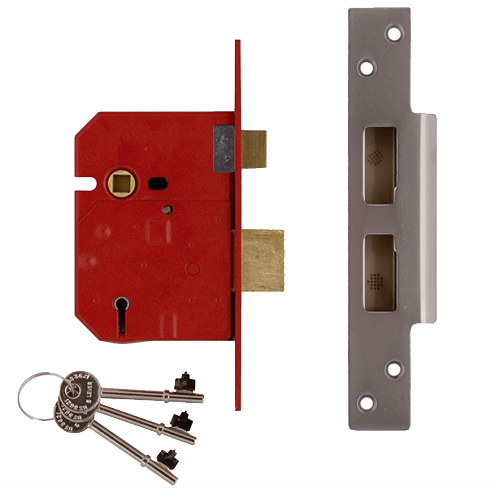 Union 2234E 5 Lever BS Mortice Sash Lock 79.5mm 3in Visi Pack