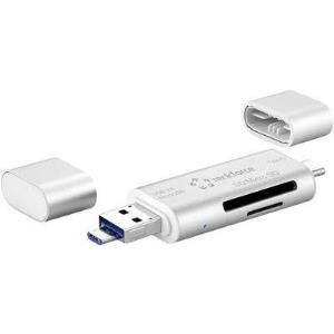 Renkforce USB-Kartenleser Smartphone/Tablet Silber USB 3.0, USB-C, Micro USB (TYPC-C V16 USB 3.0)