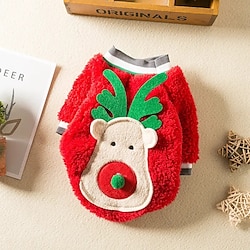 Pets Christmas CostumeBad Christmas JumpersUgly Xmas JumperChristmas Funny JumpersUgliest Christmas JumperDog Coral Fleece Clothes For Cats And Dogs Sweater Coat Lightinthebox