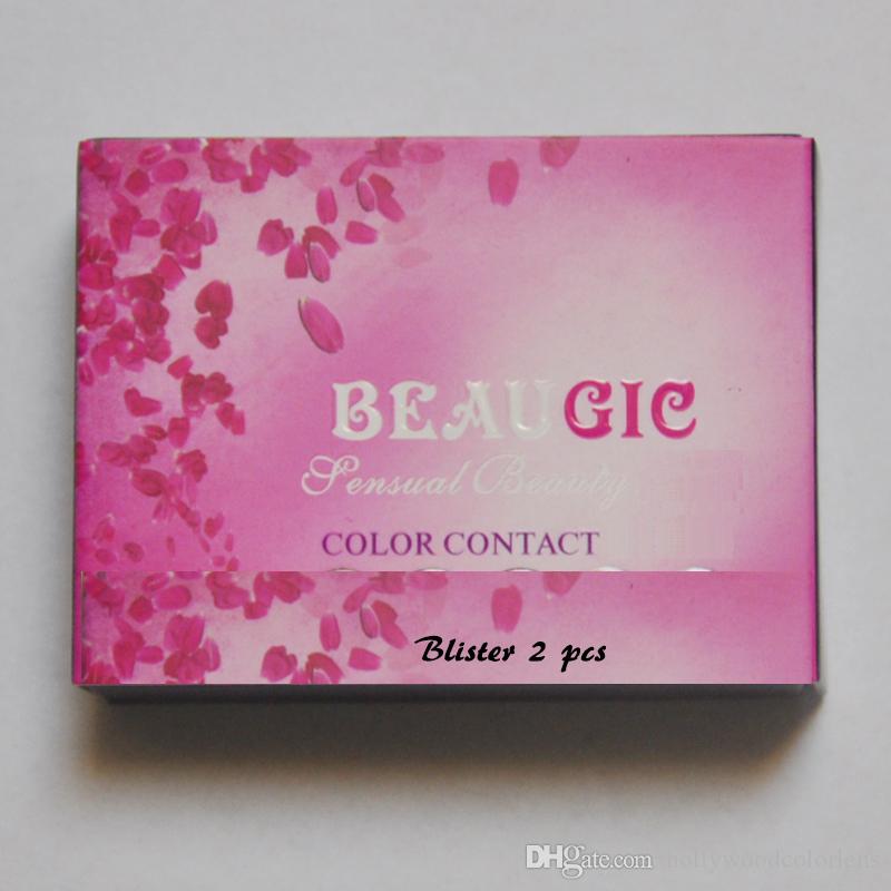 12 color beaugic Hidrocor 50 pieces = 25 pairs colors contact lenses case colors contact lenses case contact lenses case