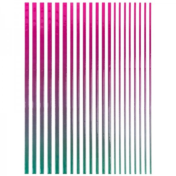 3-D Sticker-Bordüren "Farbverlauf", 28,5cm, verschiedene Breiten, pink/türkis