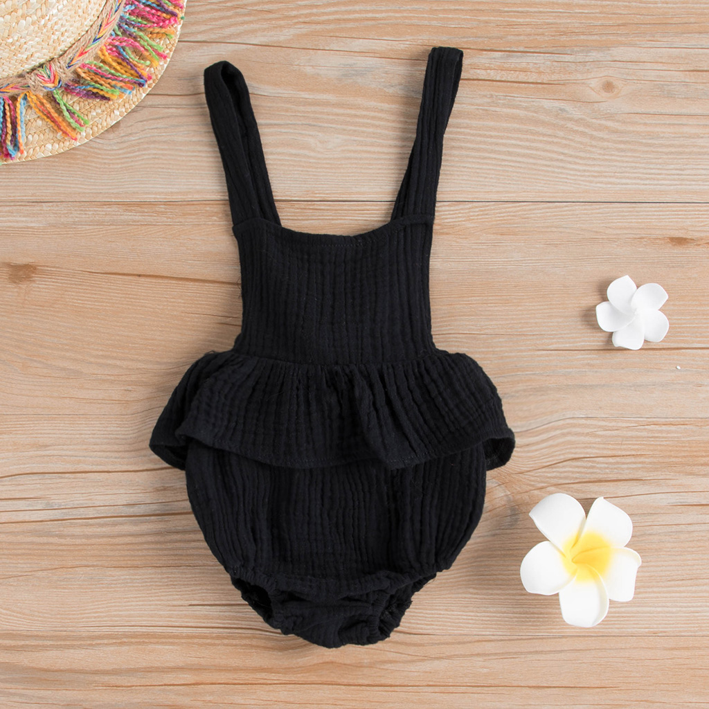 Baby Girl's Ruffled Backless Bodysuit