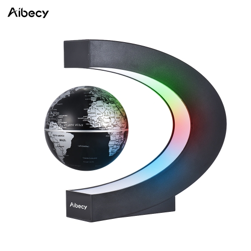 Aibecy Creative 3 Inch C Shaped Magnetic Levitation World Map