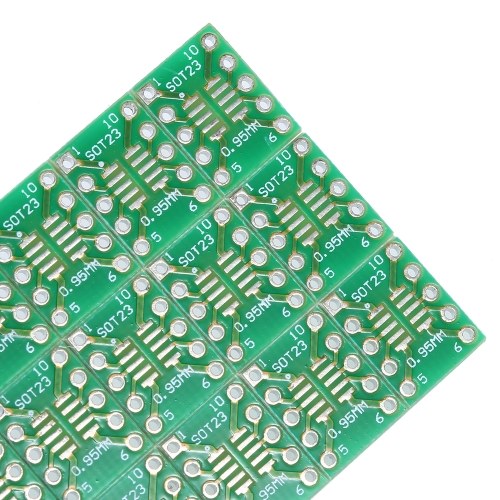 25pcs PCB Board Kit SOP10 SMD à la plaque d'adaptation DIP 0.95mm DIP Pin PCB Board Convert