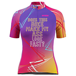 21Grams Women's Short Sleeve Cycling Jersey Summer Spandex Polyester Fuchsia Bike Jersey Top Mountain Bike MTB Road Bike Cycling Quick Dry Moisture Wicking Breathable Sports Clothing Apparel Lightinthebox