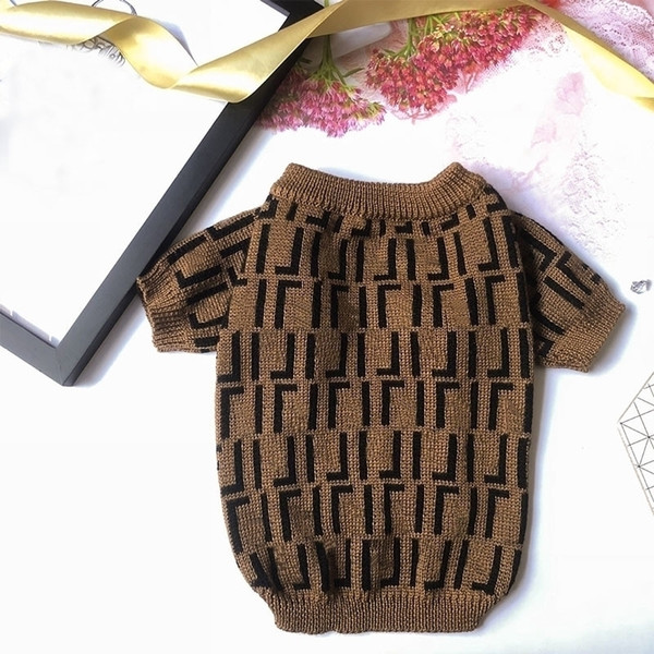 Fashion Designer Dog Sweater for Small Medium Dogs Letter Print Dog Clothes for French Bulldog Winter Coat Pug Puppy Sweater A03 LJ201201