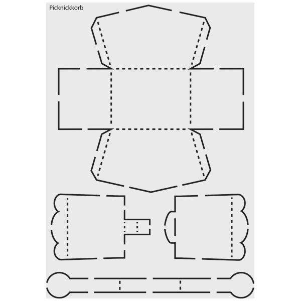 Design-Schablone Nr. 1 "Picknickkorb", DIN A4
