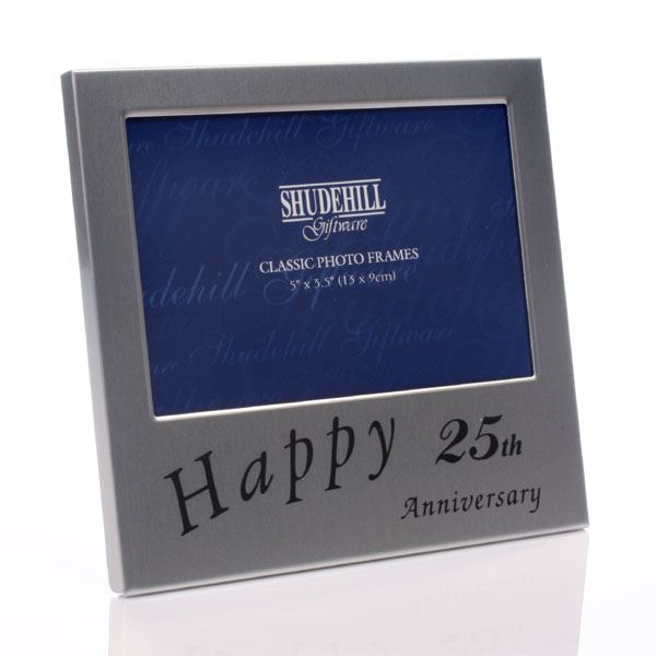 25th Anniversary Satin Silver Photo Frame