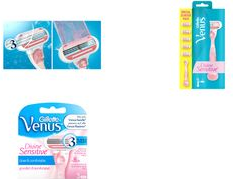 Gillette for Women Venus Rasierer Divine Einsteigerpack 3 beschichtete Komfortklingen mit Feuchtigkeitsstreifen, - 1 Stück (7702018469840)
