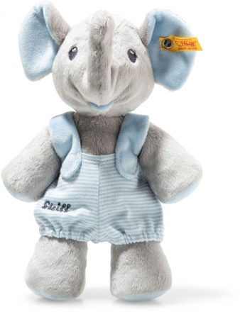 Steiff Trampili Elefant 24 cm grau / blau