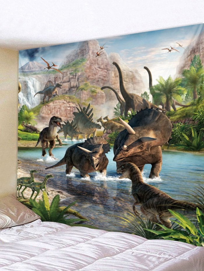 Different Park Dinosaurs Print Wall Tapestry