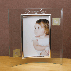 Hand Painted Naming Day Photo Frame