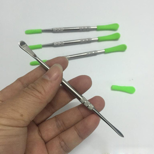 Stainless steel dabber tool with silicone tip wax dry herb dab tool high quality wax atomizer dabber tools 121mm