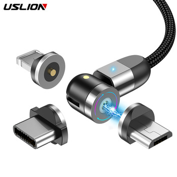 USLION Magnetic Cable usb Type C Magnetic Charge Micro usb Cable For iPhone Samsung usb c Fast Charging 2020 NEW Charging Wire