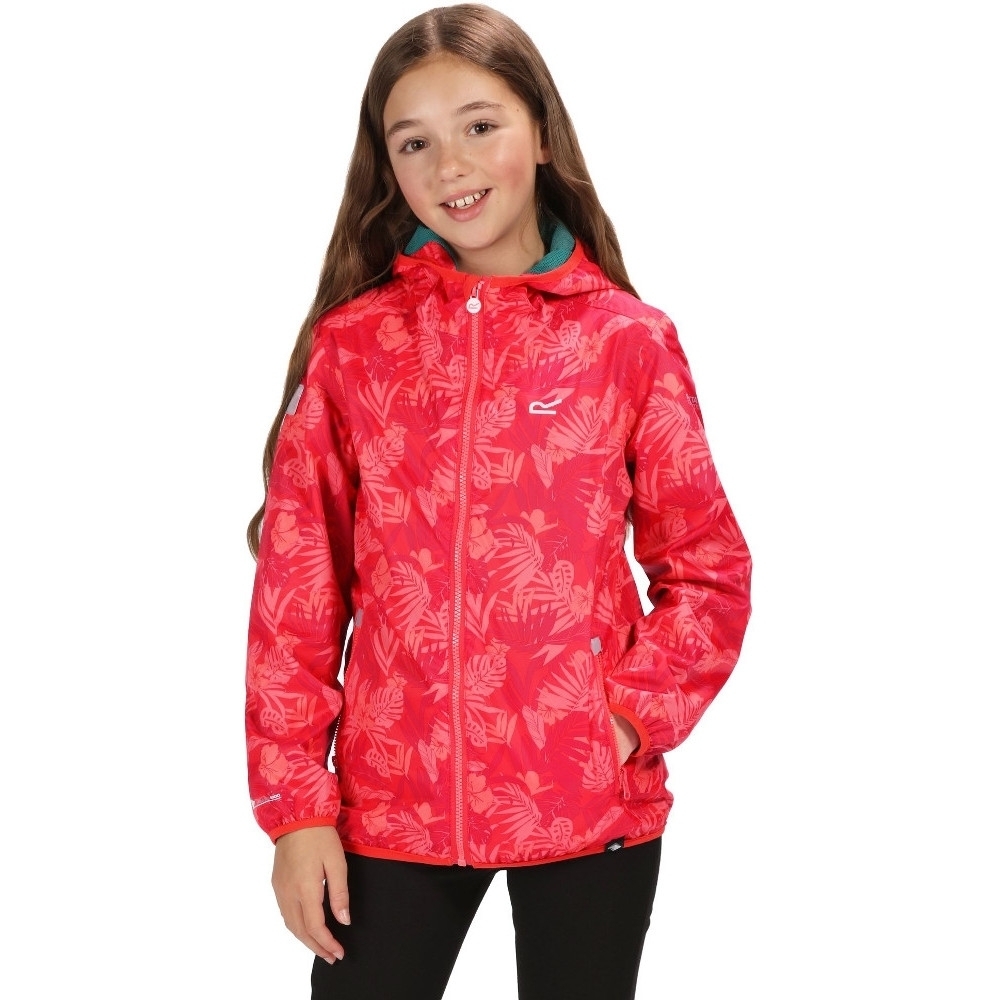 Regatta Boys & Girls Printed Lever Waterproof Breathable Jacket 13 Years - Chest 79-83cm (Height 153-158cm)