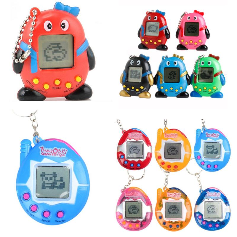 Retro Game Toys Pets In One Vintage Virtual Pet Cyber Toy Funny Toys Tamagotchi Digital Pet Child Game Kids with Nostalgic Keychain