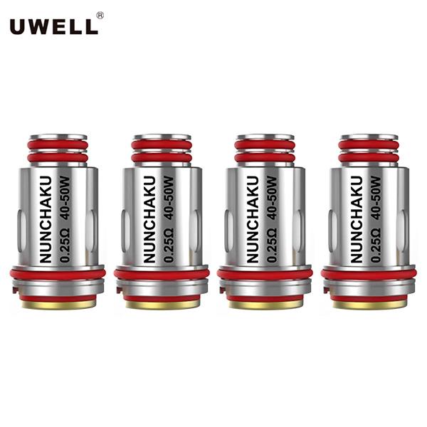 4 x Authentic UWELL Nunchaku 0.25ohm Claptonized A1 Spare Coil Heads