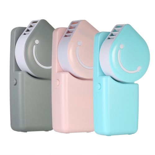 Portable Air Conditioning Water Cooling Fan Handheld USB Rechargeable Cooler Fan for Office Outdoor Events Pink
