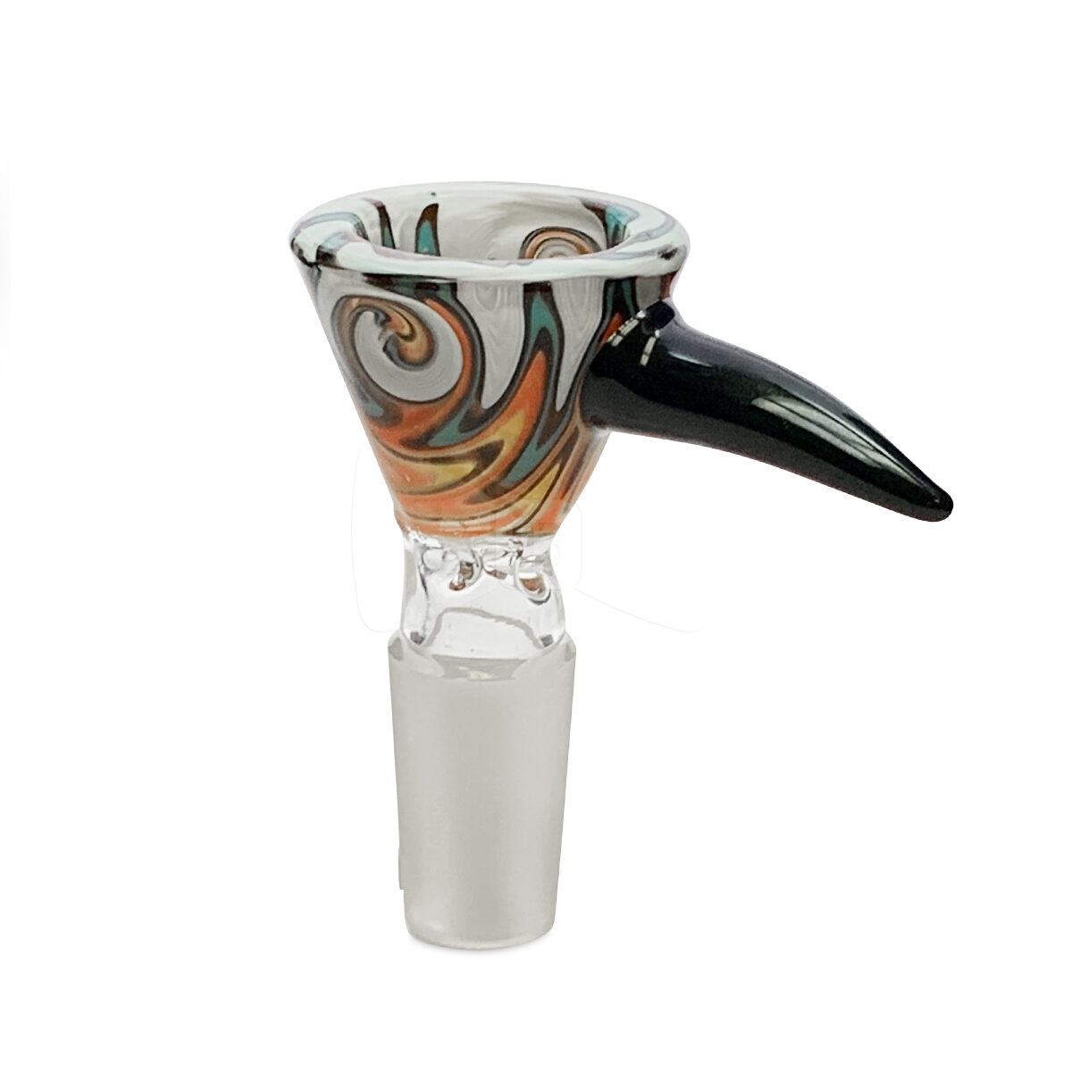 Color Swirled Funnel Bowl 14mm Male