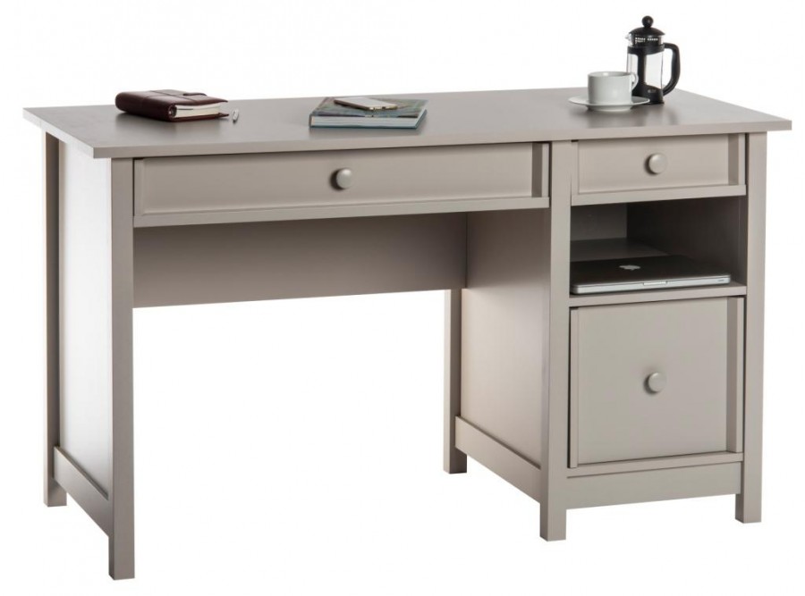 Cobblestone Grey Computer Desk from Teknik