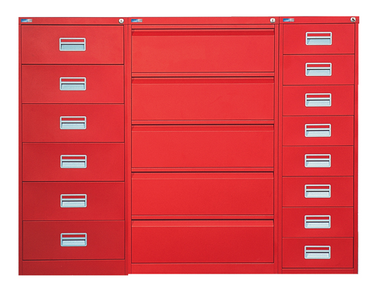 Silverline Media and Card Index Filing Cabinet 5 Drawer (Choice of Colours)