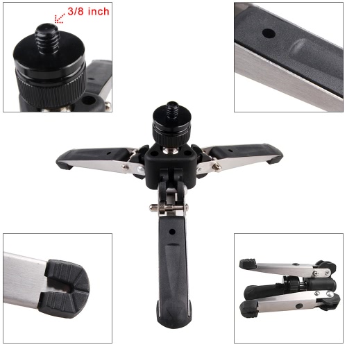 Andoer Universal Three-Foot Support Stand Monopod Base for Monopod Tripod Head DSLR Cameras 3/8