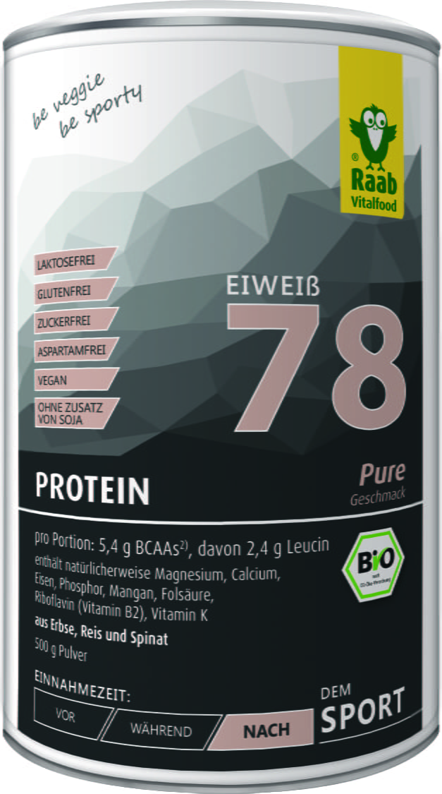 Raab Vitalfood Protein 78 Pure Pulver Bio
