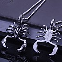 Acero inoxidable personalizadas de los hombres del regalo de casting Scorpion Collar colgante Shapes grabado con 60 cm Cadena