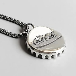 Necklace Men's Geometrical Letter Modern Trendy Cute Cool Silver 51-80 cm Necklace Jewelry 1pc for Street Gift Valentine's Day Round Lightinthebox