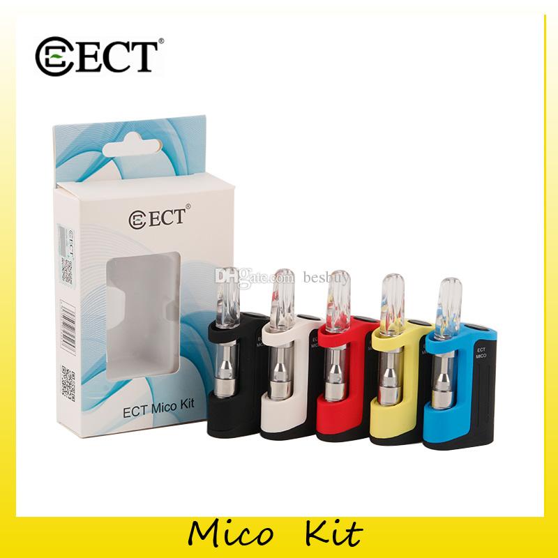 Authentic ECT Mico Starter Kit 350mAh Battery Vaporizer Vape Pen VV Box Mod For 510 Thread Thick Oil Ceramic Cartridge Tank 100% Original