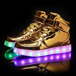 Unisex LED Shoes High Top Light Up Sneakers for Women Men Girls Boys USB Charging Halloween Street Dance Casual Daily Walking Shoes Luminous Bright White Black Blue Spring Lightinthebox