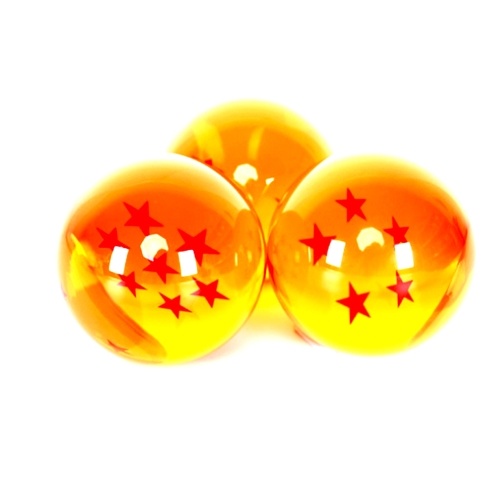 3.5CM 7 Stars Crystal Balls Set 7PCS - ORANGE