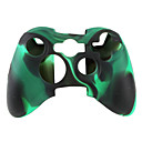 de protección de dos colores Funda de Silicona para mando Xbox 360 (negro y verde)