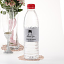 Agua personalizada Etiqueta Botella - Flautas Tostado (Silver / Set de 15)