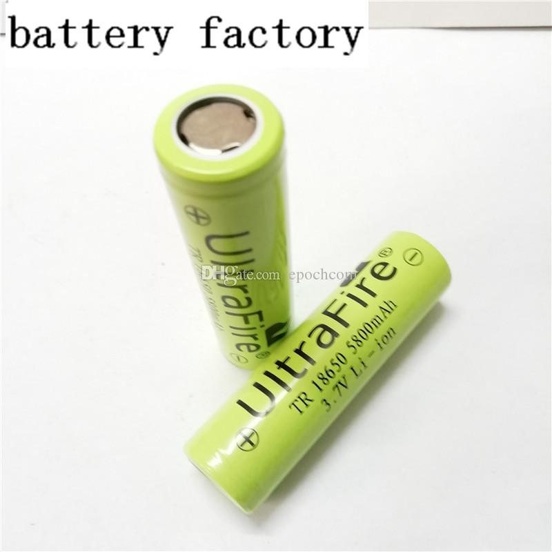 High quality 18650 UltreFire battery, 18650 5800mAh Green battery flat lithium battery, can be used in bright flashlight and so on.