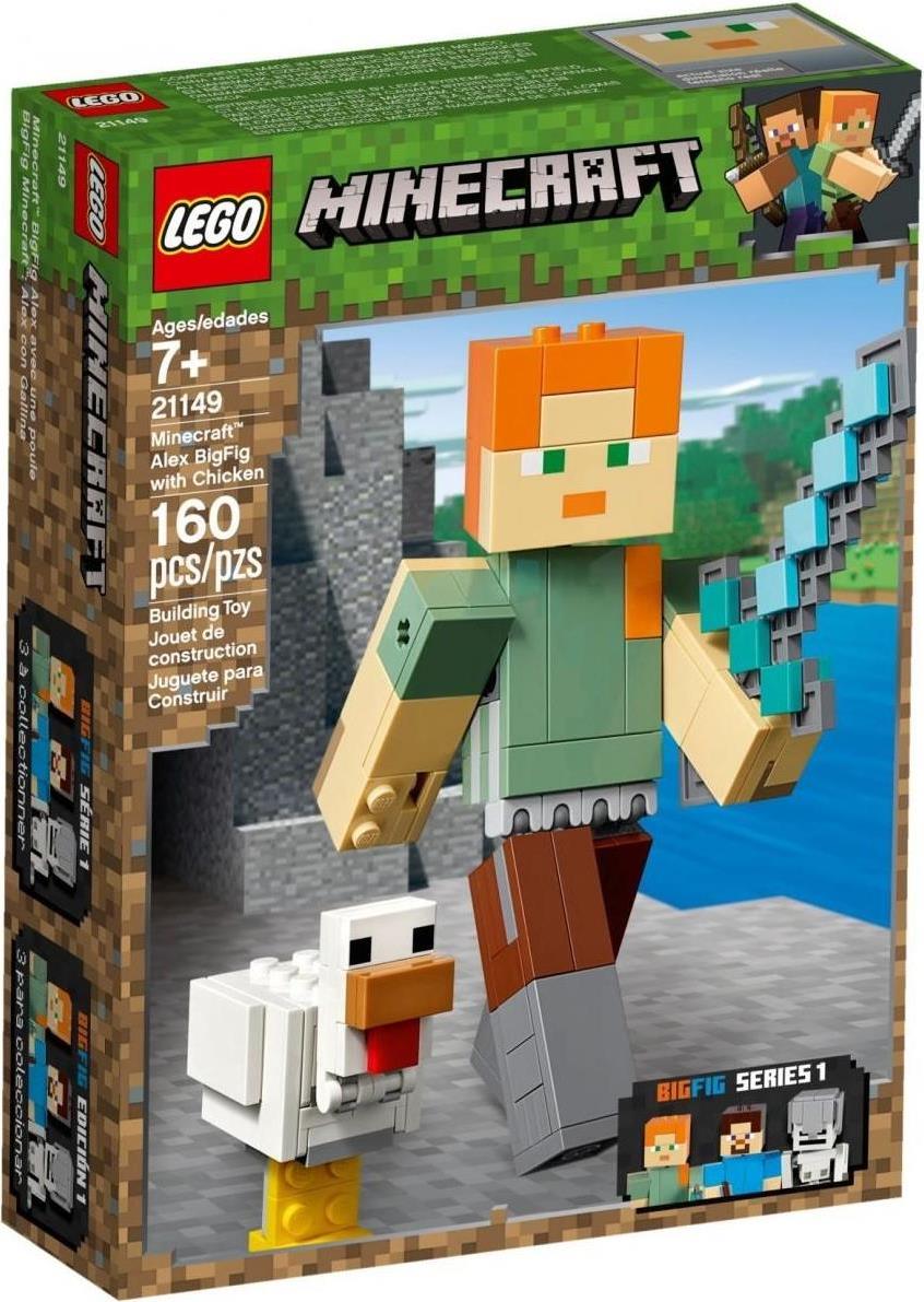 Lego 21149 Minecraft BigFig Alex mit Huhn, Konstruktionsspielzeug (21149)