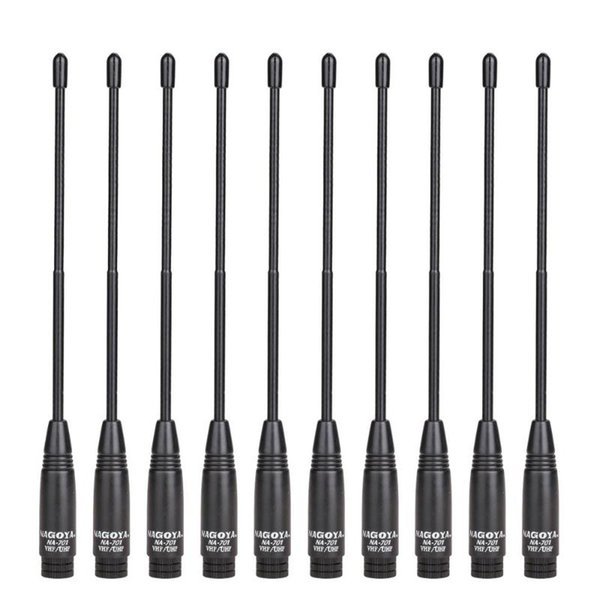 Walkie Talkie 10PCS Nagoya NA-701 SMA-Male Dual Band 144/430Mhz 2.15dB Flexible Whip Handheld Antenna HT/Scanner For Wouxun TYT
