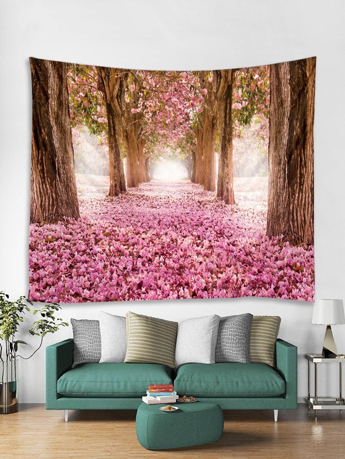 Flower Tree Print Art Decoration Wall Tapestry