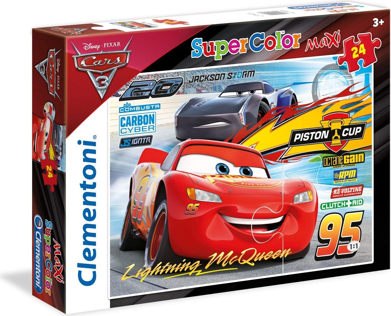 Clementoni PUZZLE 24 EL MAXI SUPER KOLOR Cars 3 24489 (24489 / 8005125244898)