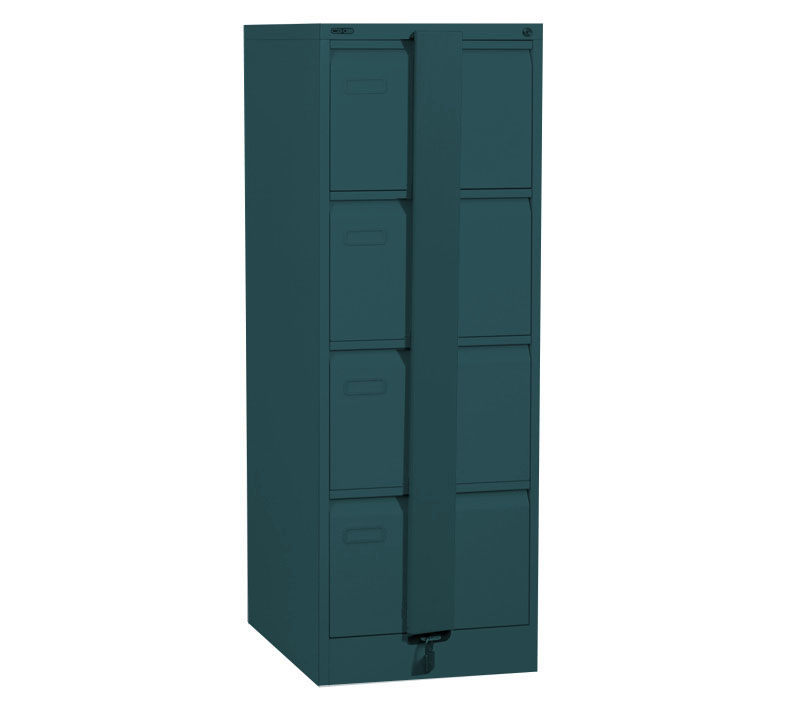 Security Executive Filing Cabinet 4 Drawers- Ocean Cobalt