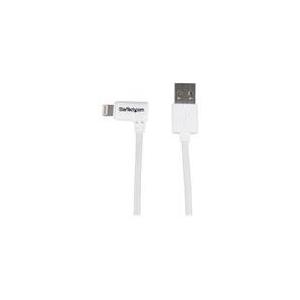 StarTech.com USB auf Apple 8 Pin Lightning Connector Kabel gewinkelt - iPad-/iPhone-/iPod-Lade-/Datenkabel - Lightning / USB - 22/28 AWG - USB Typ A, 4-polig (M) - Lightning (M) - 2,0m - Doppelisolierung - weiß - Winkelanschluss (USBLT2MWR)